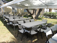 10x30 carpa mesas sillas manteles