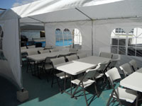 carpa 10 x 30 con paredes ventanas