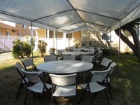 10x30 carpa mesas redondas