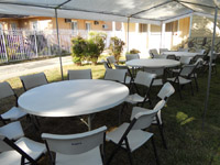 redonda mesas con 10x30 carpas