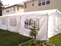 carpa 10 x 30 con paredes