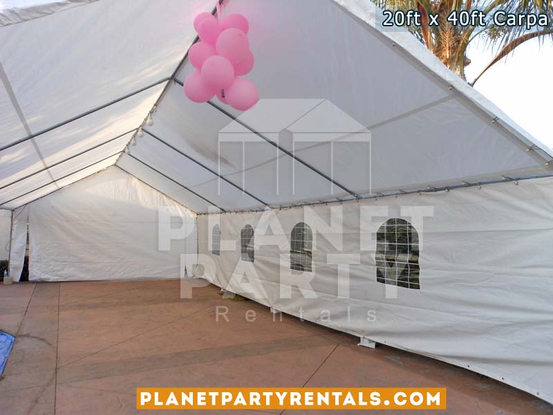 20ft x 40ft Carpa blanca para rentar | Paquete de carpa con sillas y mesas |Bodas Cumpleanos XV Anos Quinceaneras | San Fernando Valley