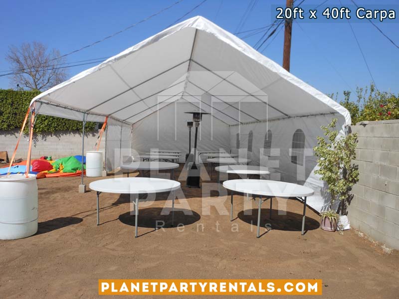 20ft x 40ft Carpa blanca para rentar | Paquete de carpa con sillas y mesas |Bodas Cumpleanos XV Anos Quinceaneras | Van Nuys Panorama City Reseda North Hollywood Sun Valley Arleta San Fernando